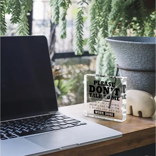 Humorvolles Acryl-Schreibtischschild fürs Büro